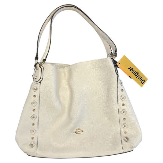 Handbag Designer By Coach In Cream, Size:Medium