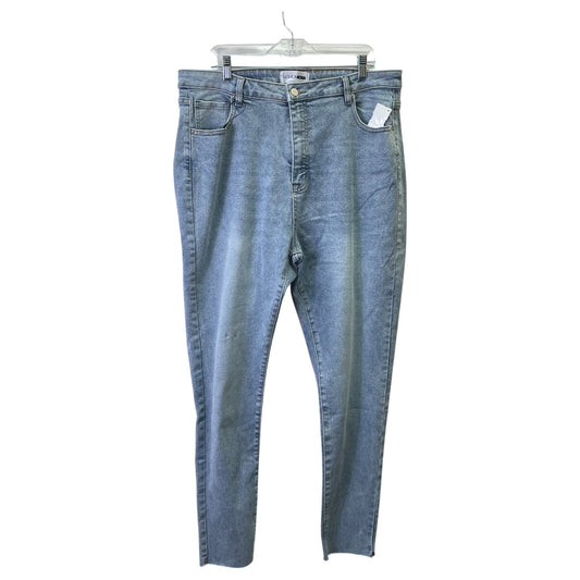 Jeans Skinny By Fashion Nova In Blue Denim, Size:18