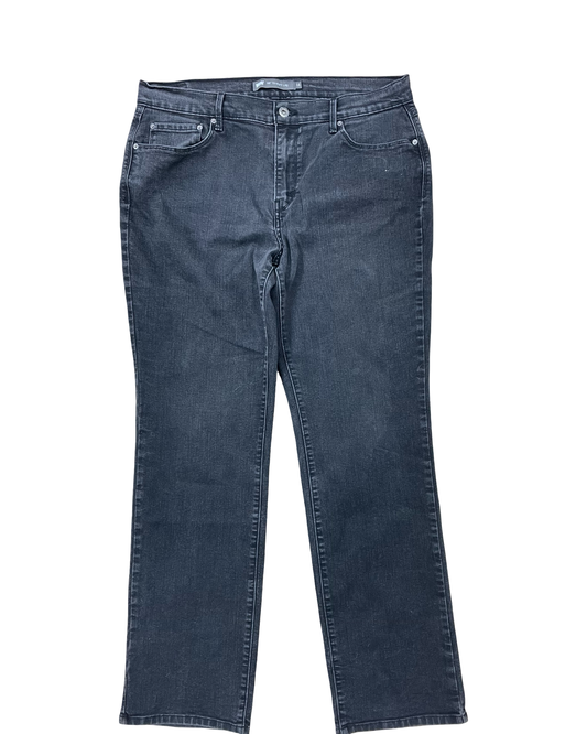 Jeans Straight By Levis In Black, Size:14