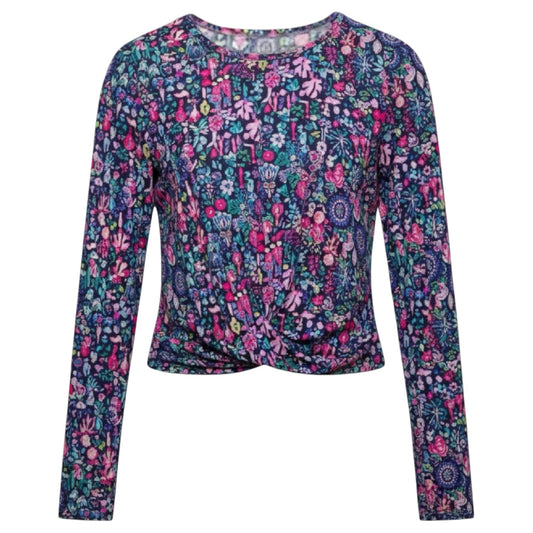 Oden Top Designer By Luxletic by Lilly Pulitzer In Low Tide Navy Jewely, Size: M
