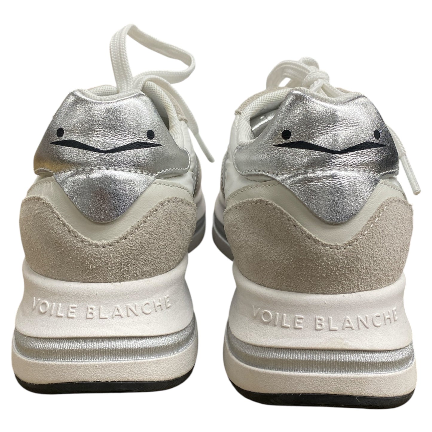 Shoes Sneakers By Cmb In Silver & White, Size:7.5
