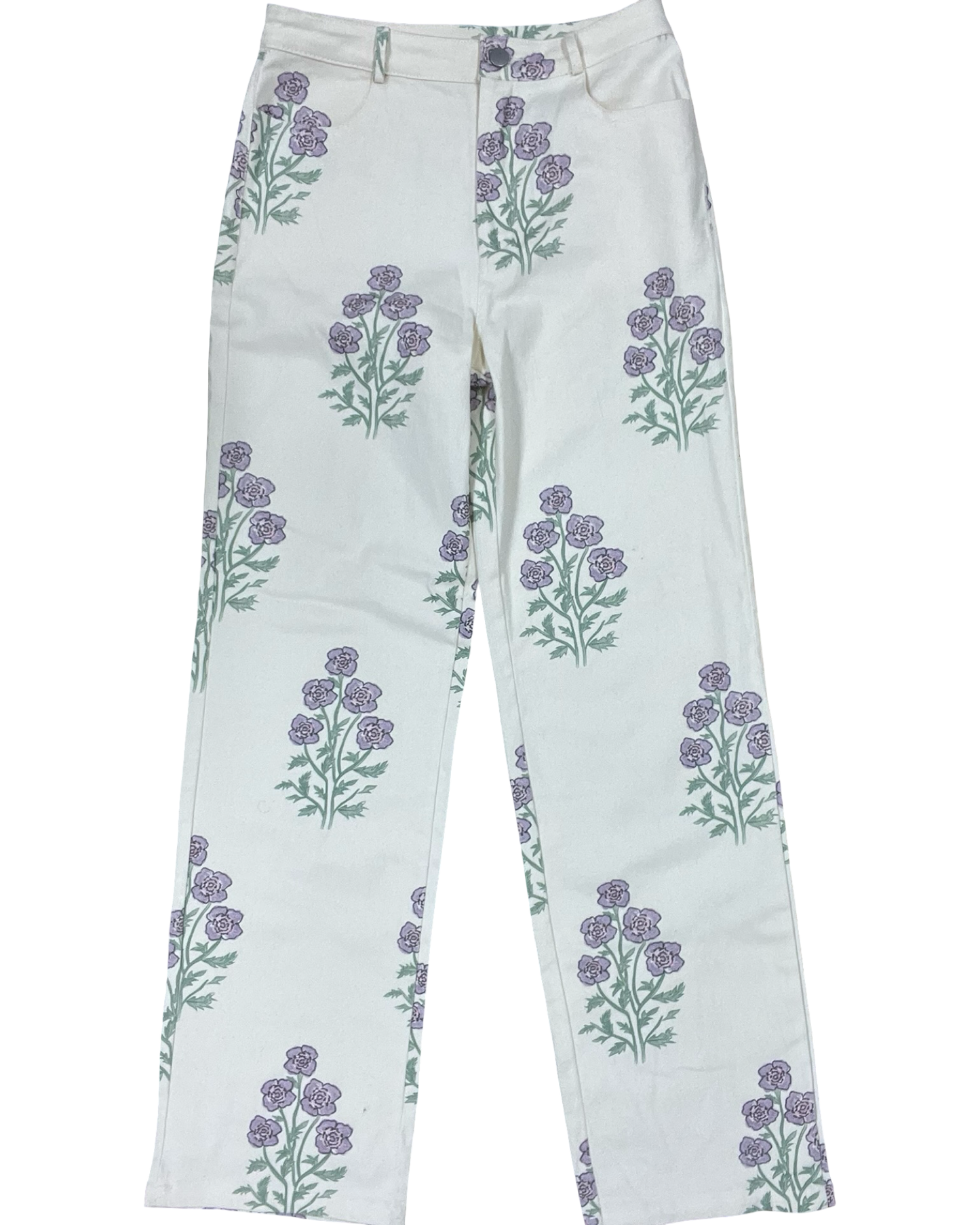 Jeans Straight By Bailey Rose In Cream, Size:4