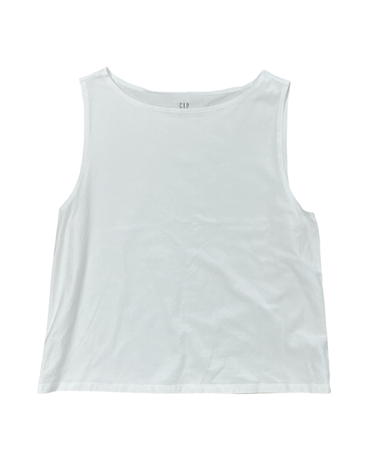 Tank Top By Gap In White, Size:1X