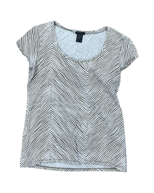 Top Ss By Ann Taylor In Tan & White, Size:S