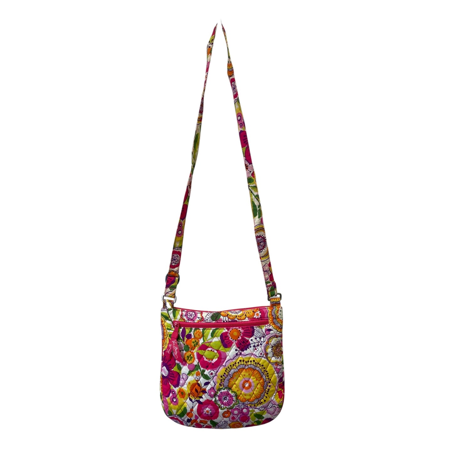 Handbag By Vera Bradley In Pink & Yellow, Size:Medium