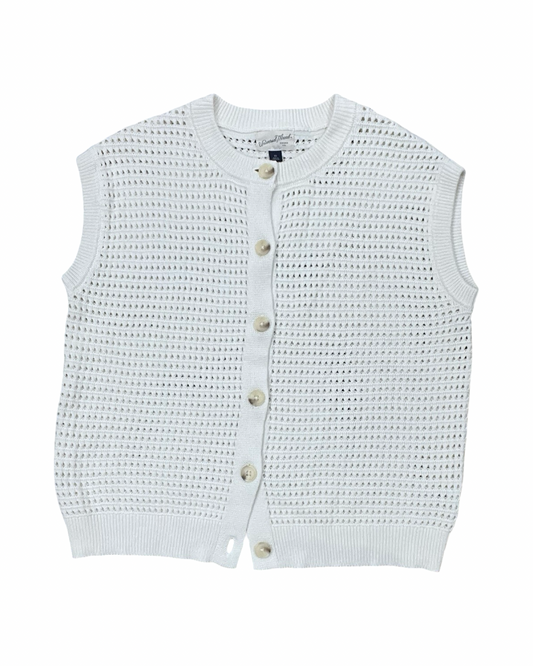 Blouse Sleeveless By Universal Thread In Cream, Size:Xs