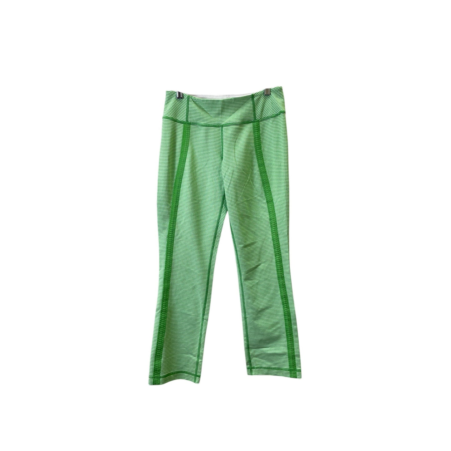 Athletic Leggings By Lululemon In Green & White, Size:S
