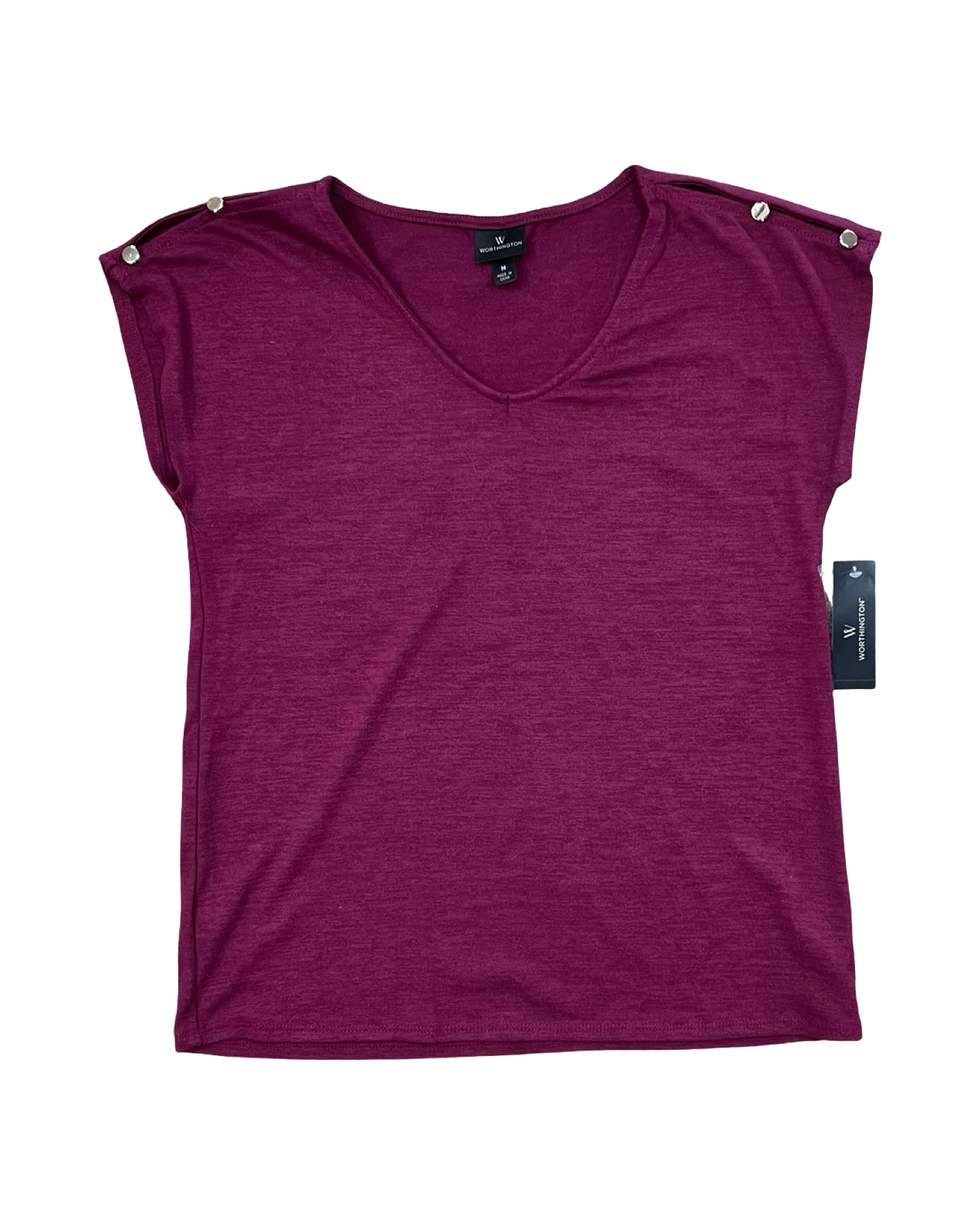 Top Sleeveless By Worthington In Purple, Size:M
