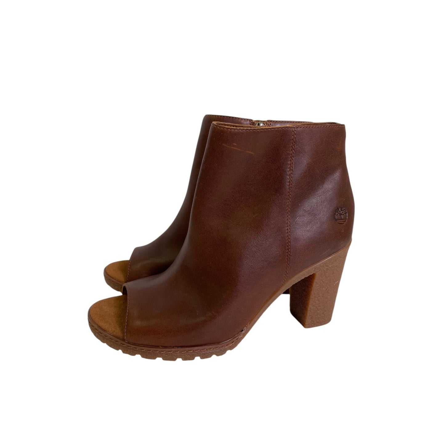 Boots Ankle Heels By Timberland In Brown, Size:9