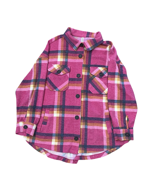 Blouse Ls By Zenana Outfitters In Pink, Size:Xl