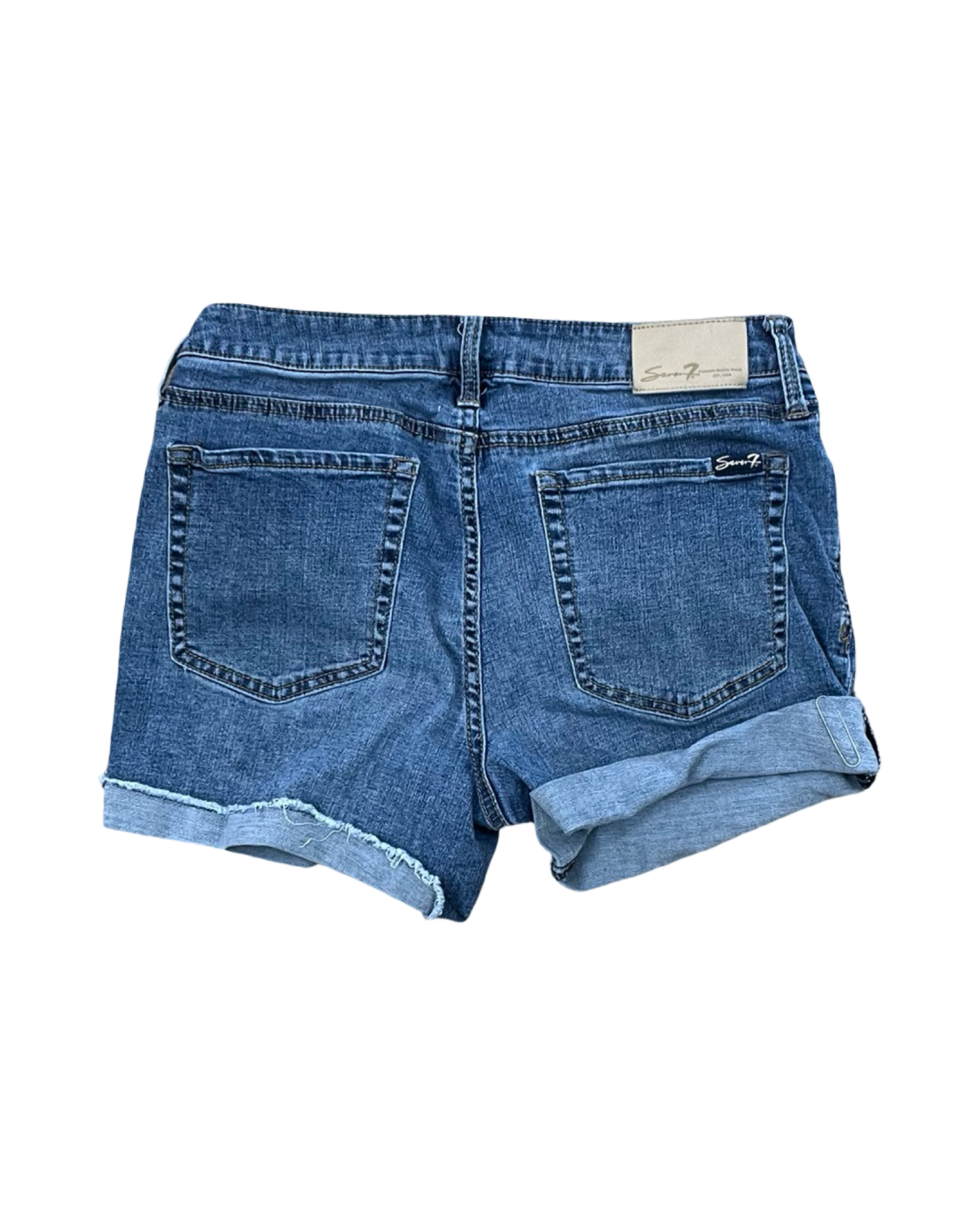 Shorts By Seven 7 In Blue Denim, Size:8