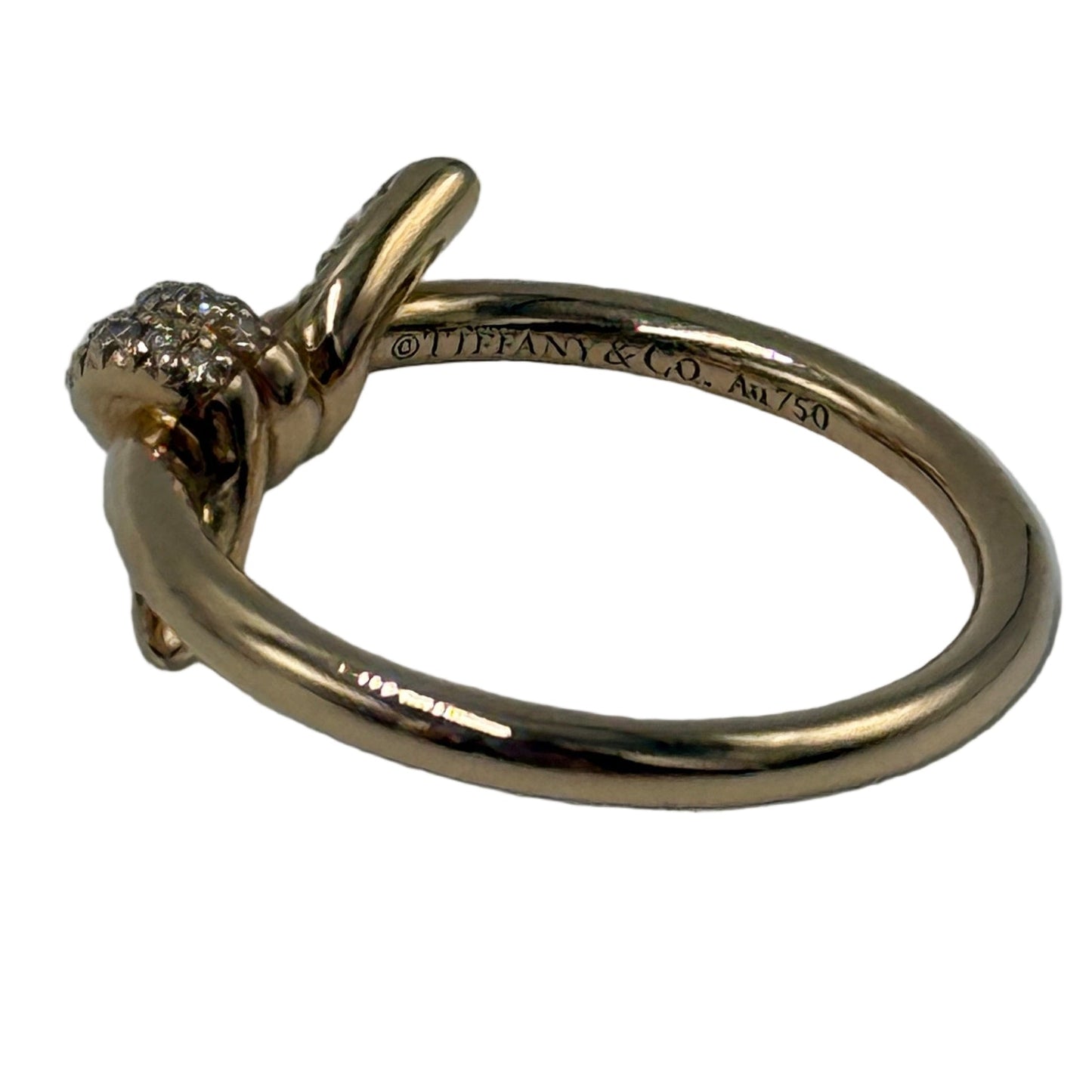 Tiffany & Company Knot 18K Diamond Luxury Ring, Size 6