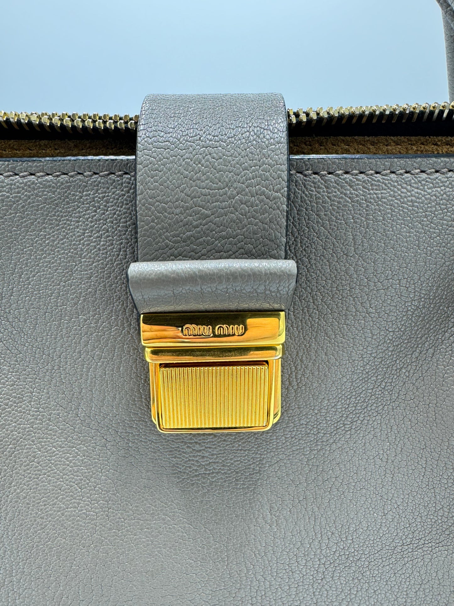 Miu Miu Zip-Top Madras Handbag Luxury Designer