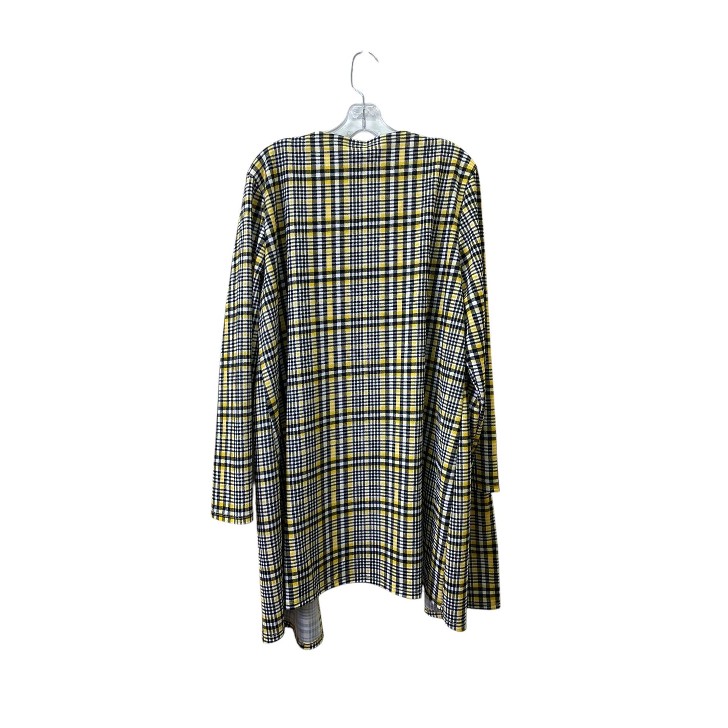 Cardigan By Shein In Black & Yellow, Size:2X