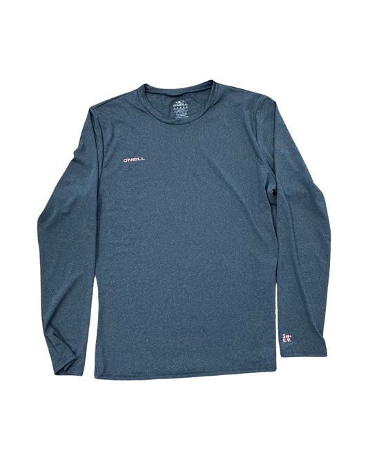 Athletic Top Ls Crewneck By Clothes Mentor In Grey, Size:L