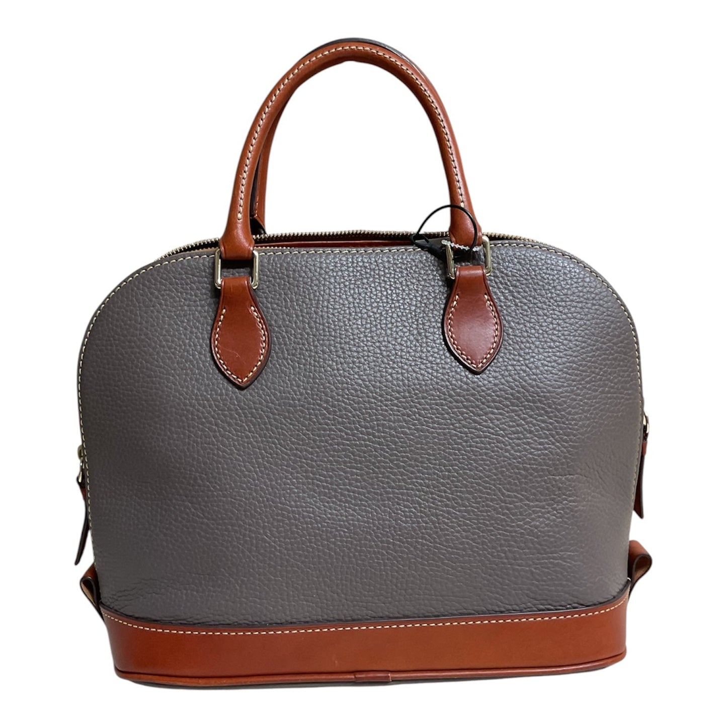 Handbag Designer By Dooney And Bourke In Grey & Tan, Size:Medium
