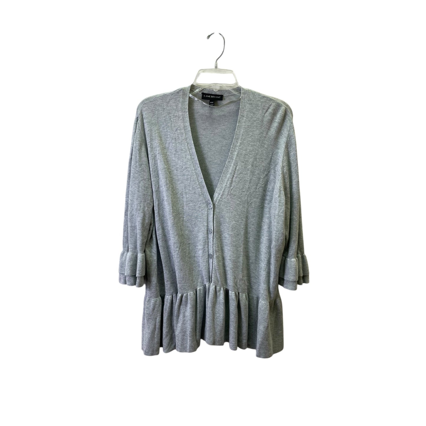 Sweater Cardigan By Lane Bryant In Grey, Size:1X