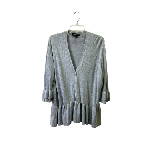 Sweater Cardigan By Lane Bryant In Grey, Size:1X
