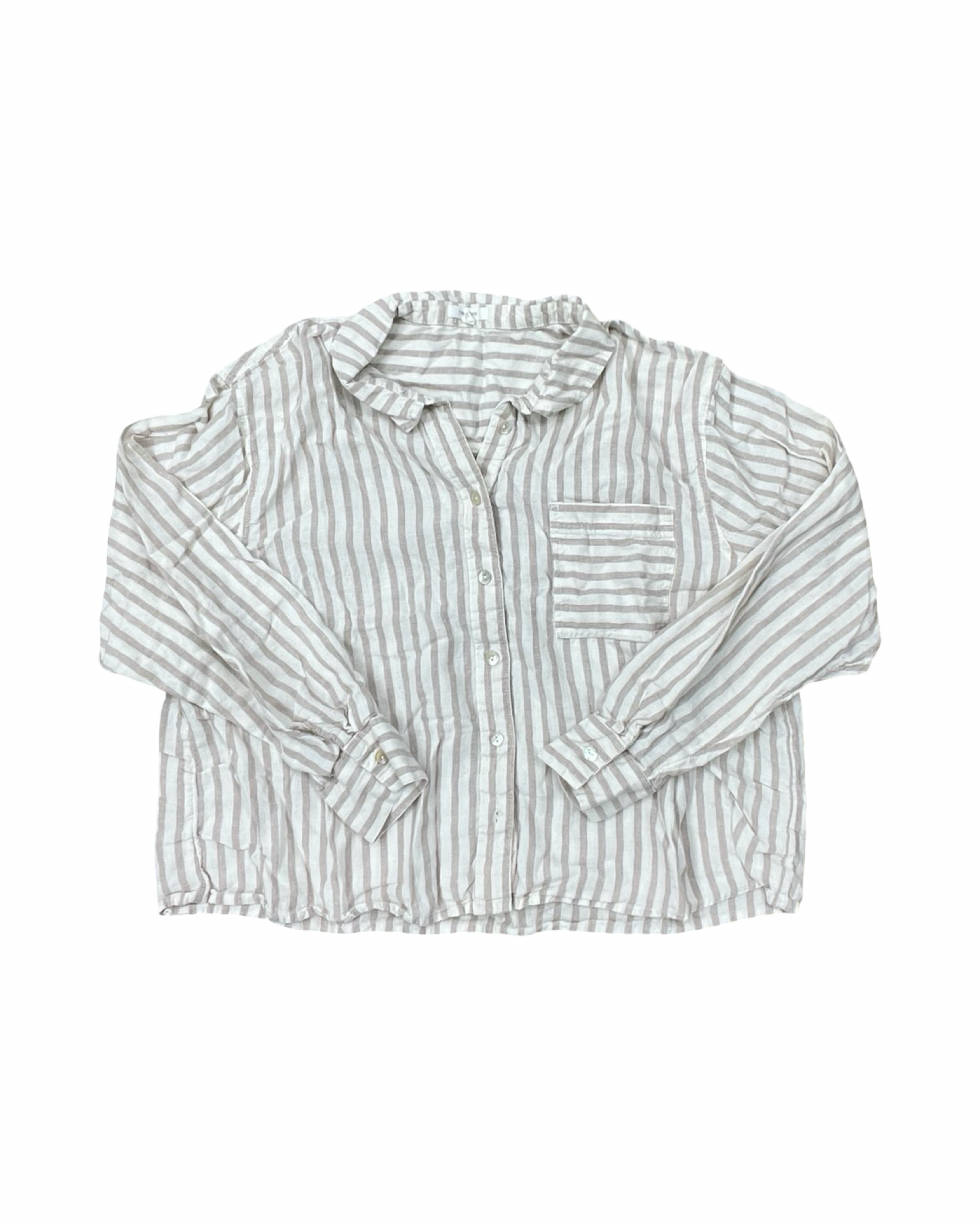 Top Ls By Maurices In Cream & Tan, Size:Xl