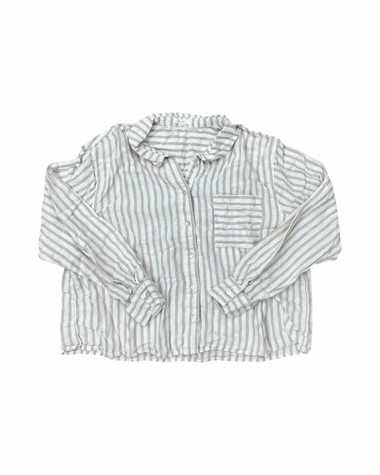 Top Ls By Maurices In Cream & Tan, Size:Xl