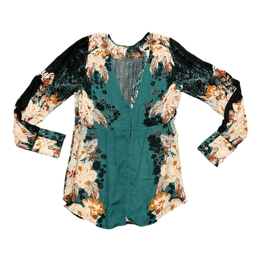 Top Ls By Free People In Green & Tan, Size:S