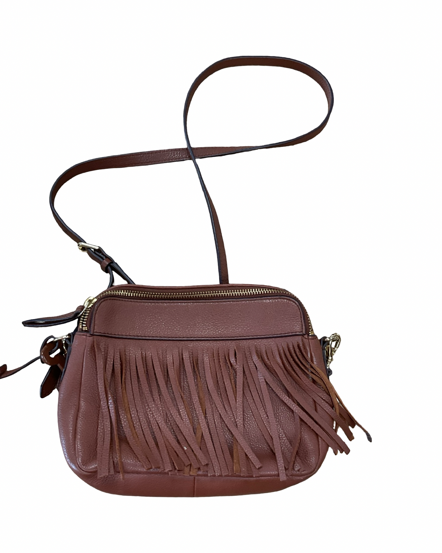 Crossbody Leather By Fossil In Brown, Size:Medium