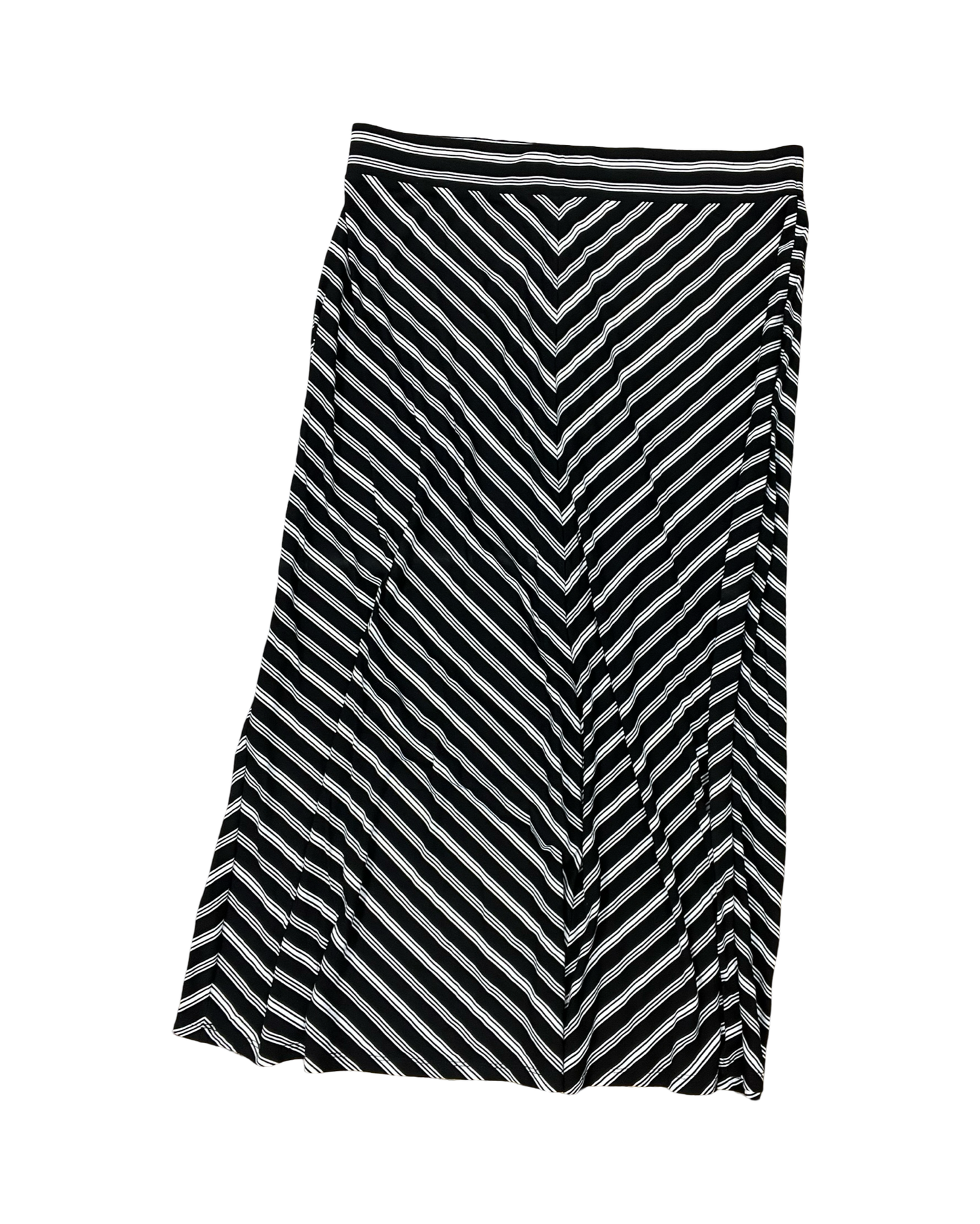 Skirt Maxi By Faded Glory In Black & White, Size:2X