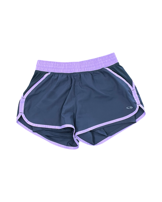 Athletic Shorts By Champion In Grey & Purple, Size:M