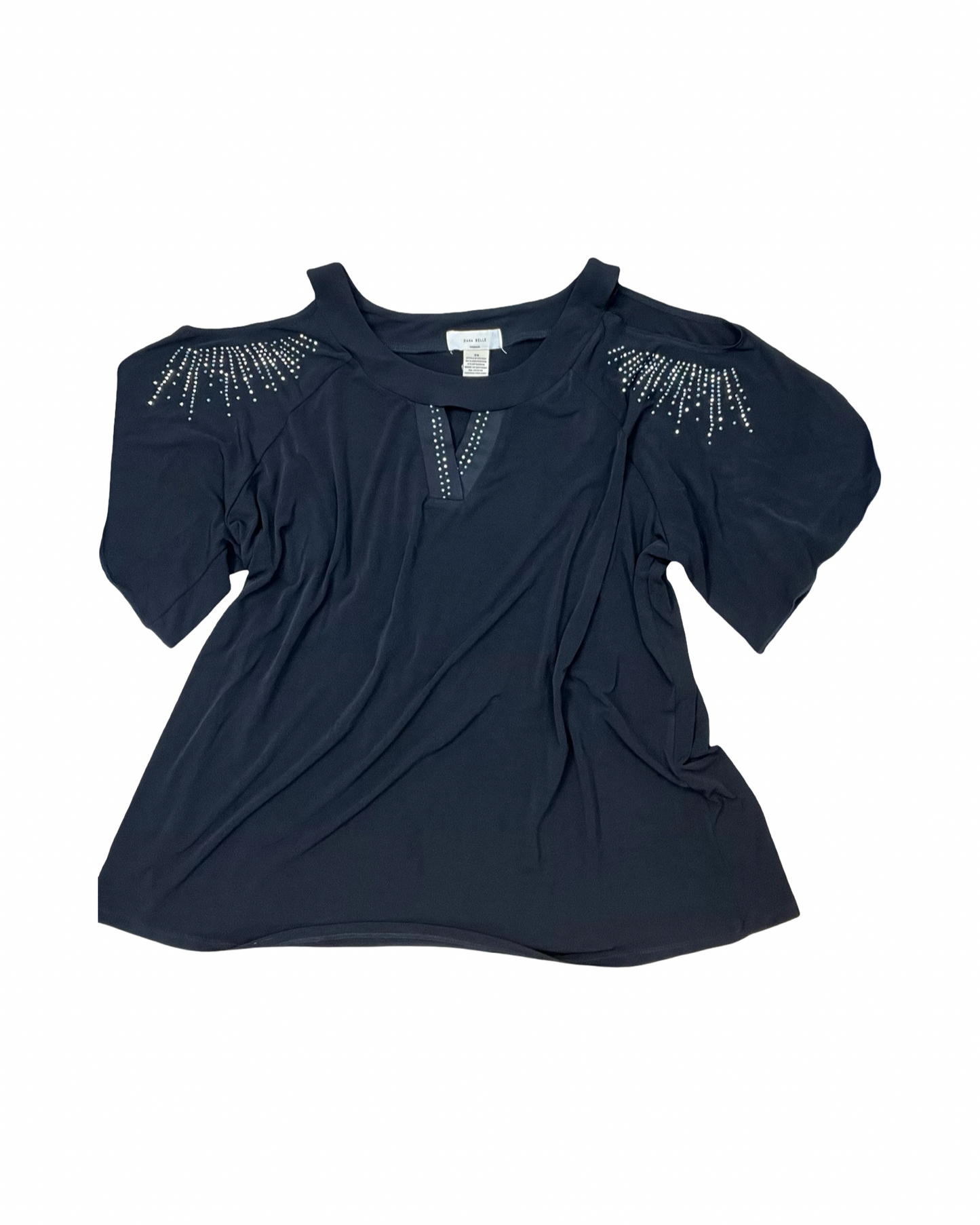 Blouse Ss By Clothes Mentor In Black, Size:3X