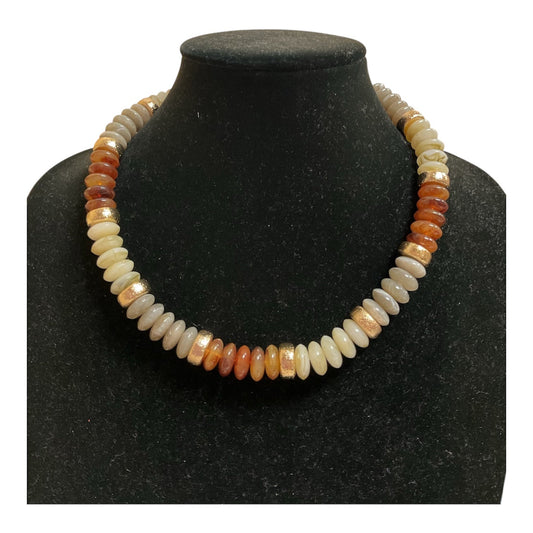 Necklace Statement By Clothes Mentor In Brown & Green