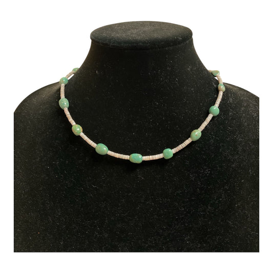 Necklace Other By Clothes Mentor In Green & Grey