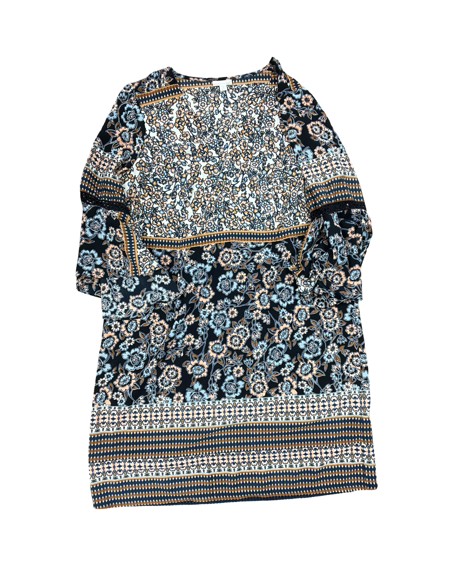 Dress Work By Westport In Blue & Pink, Size:1X