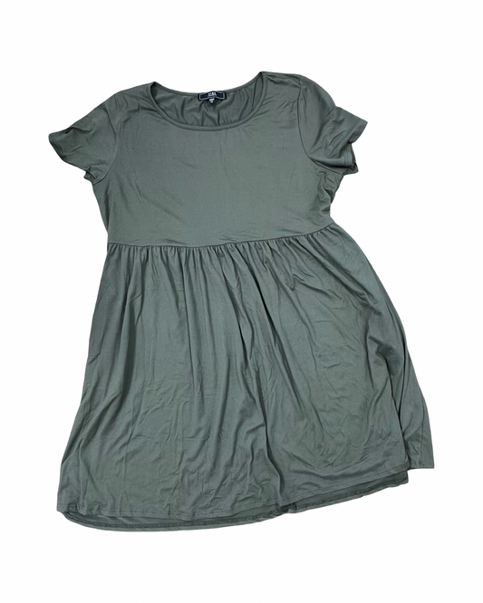 Dress Casual Midi By Vibe In Green, Size:1X