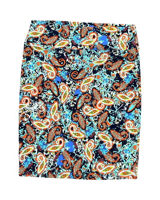 Skirt Midi By Lularoe In Blue & Orange, Size:Xl