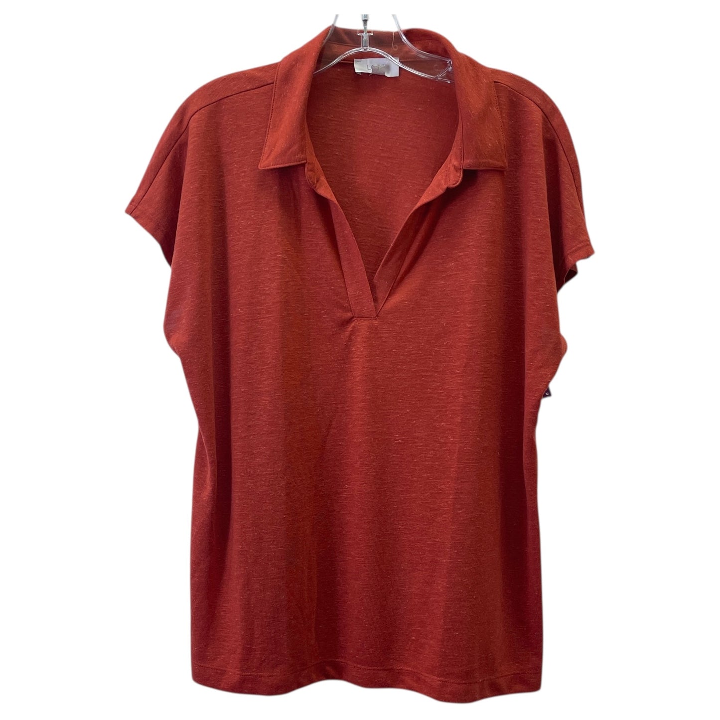 Top Ss Basic By Loft In Orange, Size:Xl