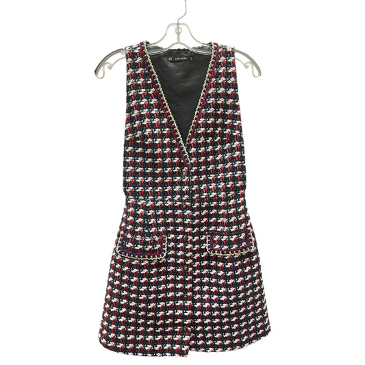 Dress Casual Short By Zara Basic In Blue & Red, Size:Xs