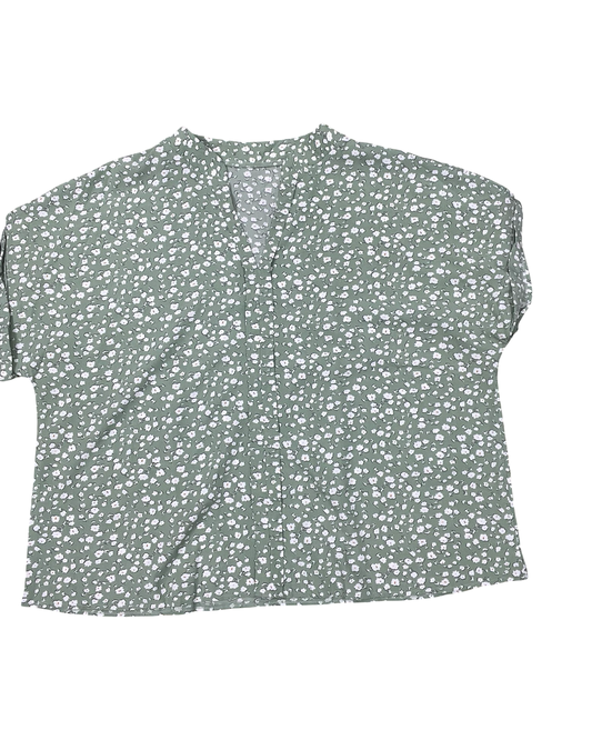 Top Ss By Shein In Green & White, Size:3X