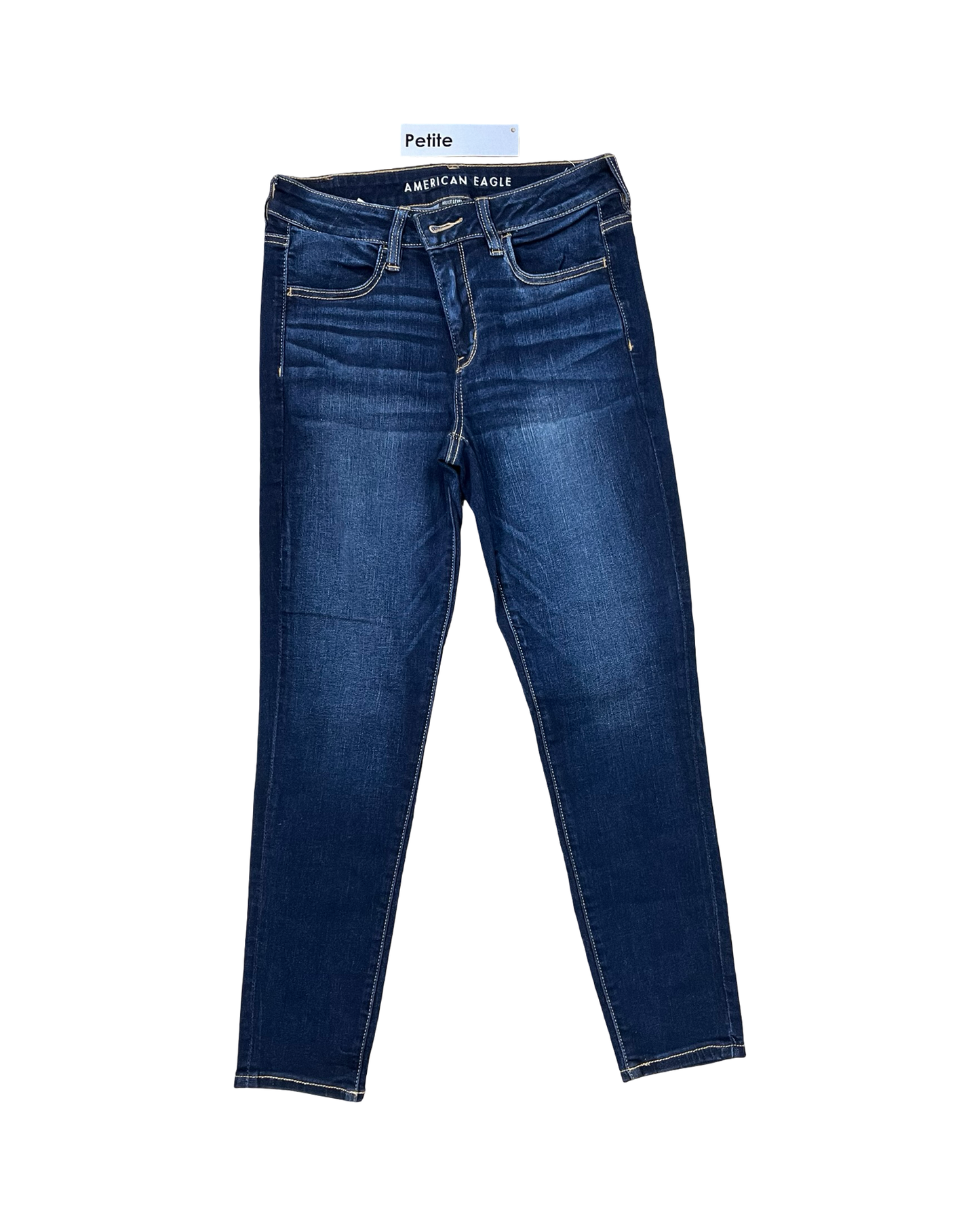 Jeans Skinny By American Eagle In Blue Denim, Size:10P