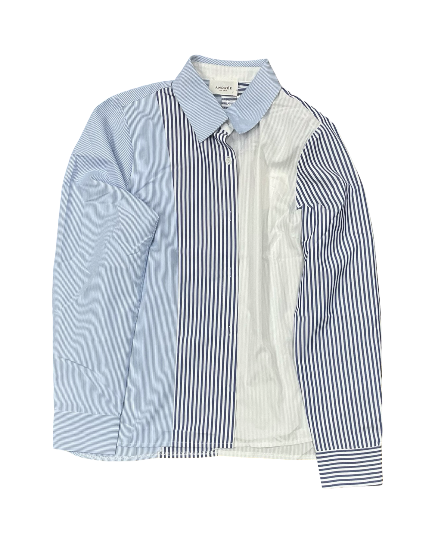Blouse Ls By Andree By Unit In Blue & White, Size:S