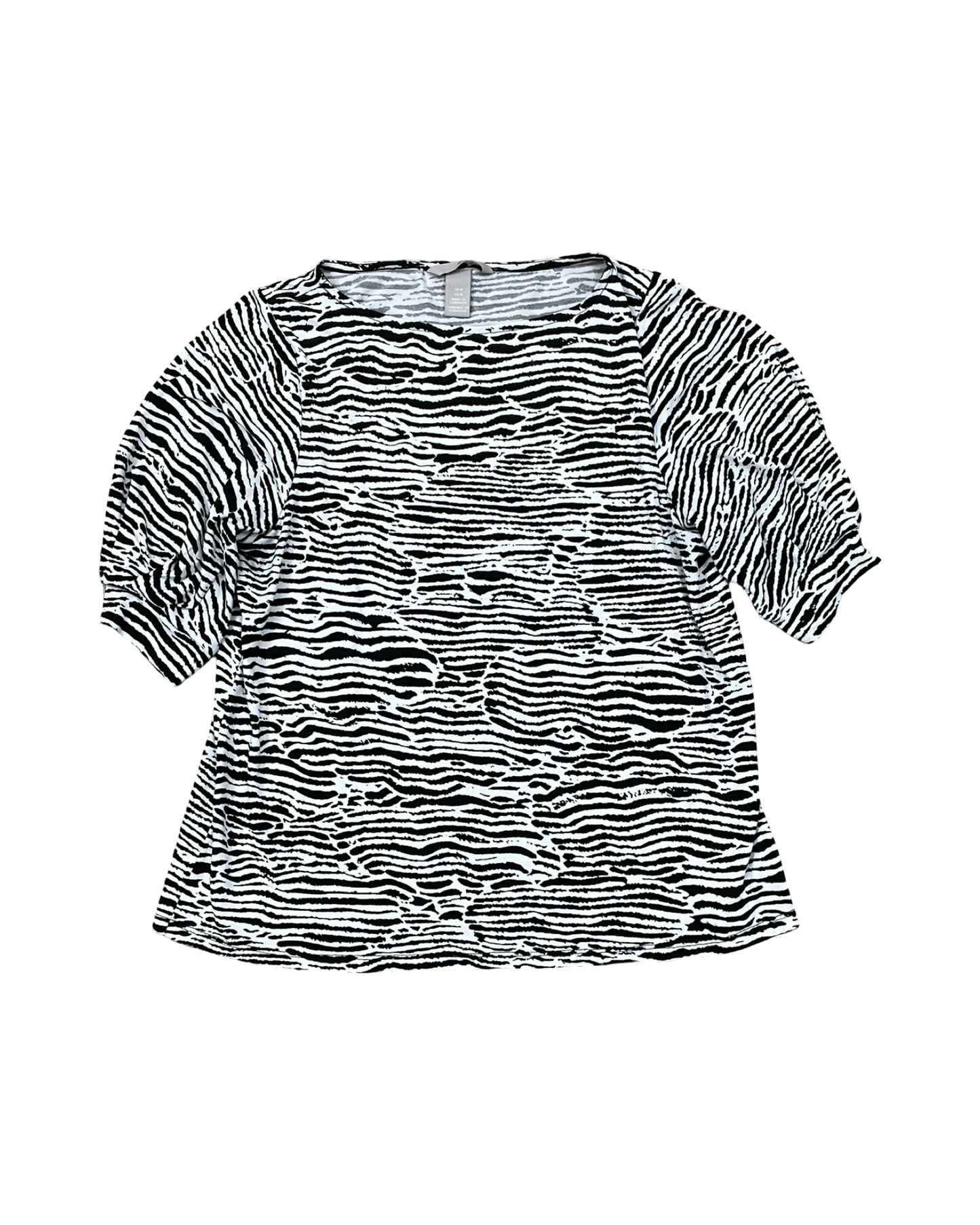 Top Ss By H&M In Black & White, Size:M