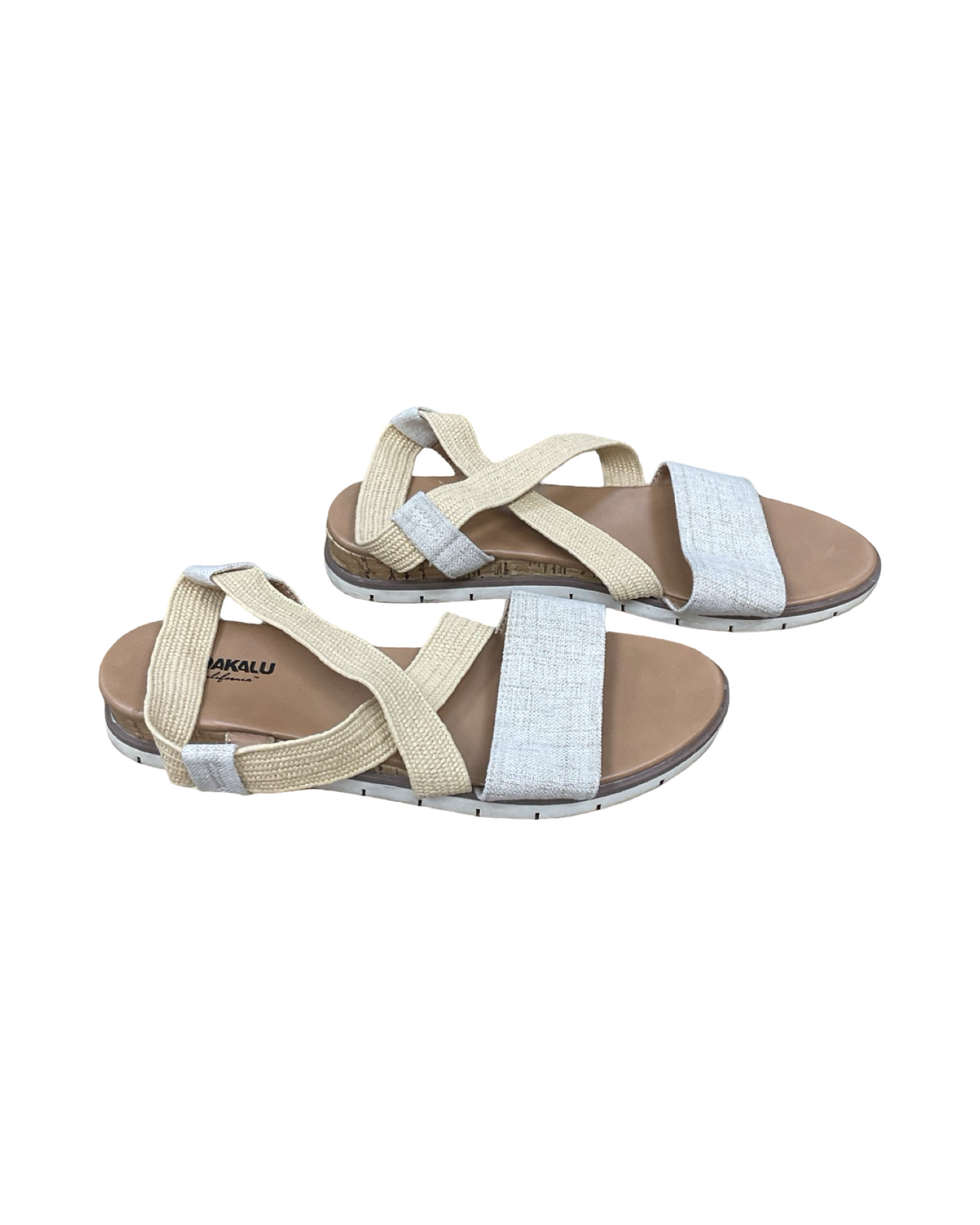 Sandals Flats By Clothes Mentor In Tan, Size:10