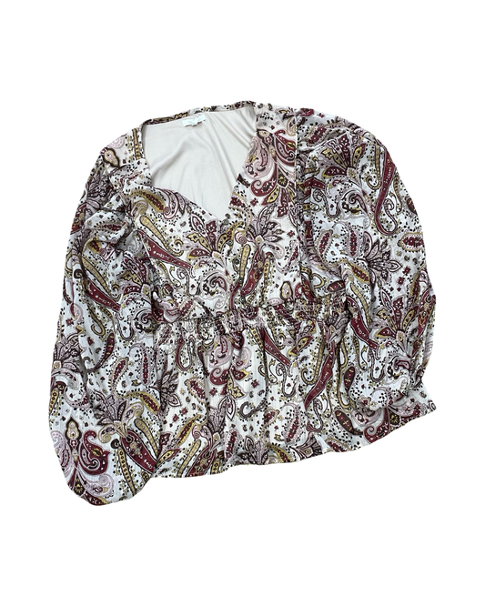 Top Ls By Maurices In Brown & Red, Size:Xl