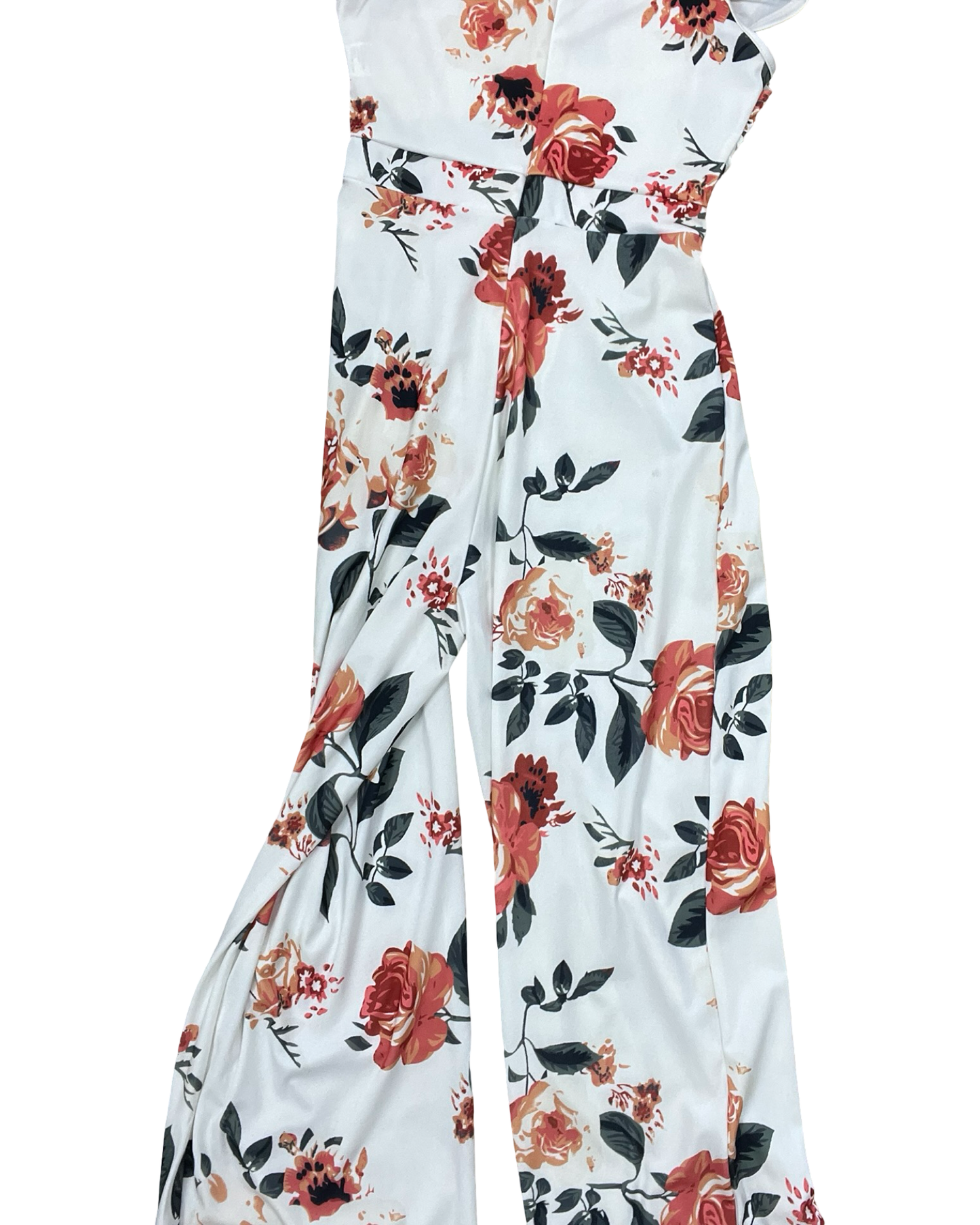 Jumpsuit By Clothes Mentor In Cream & Orange, Size:M