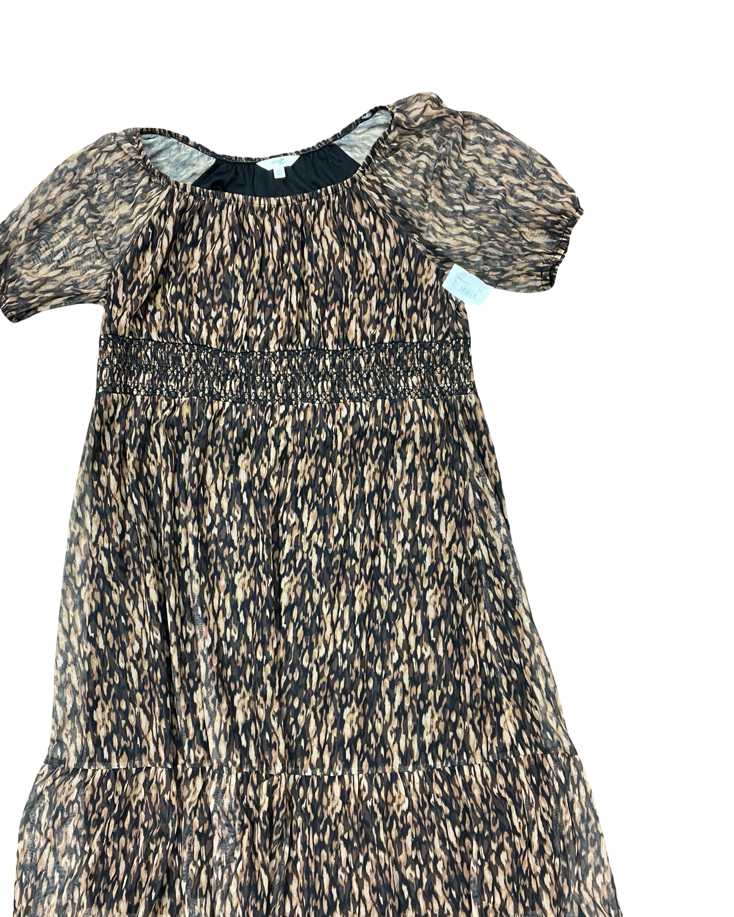 Dress Party Midi By Terra & Sky In Animal Print, Size:1X