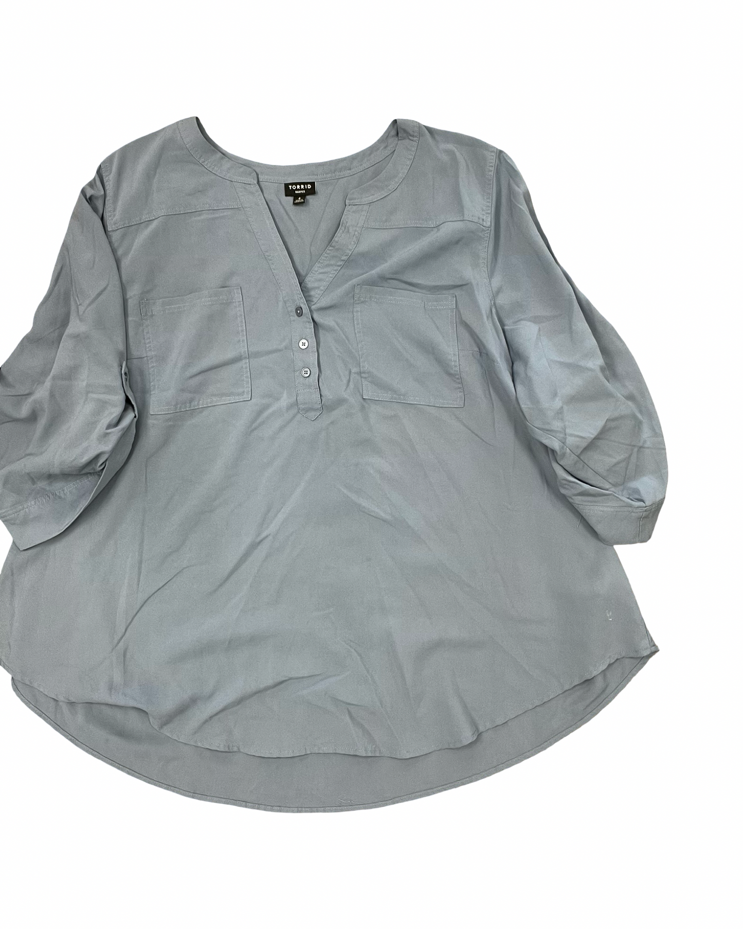 Top 3/4 Sleeve By Torrid In Blue, Size:4X