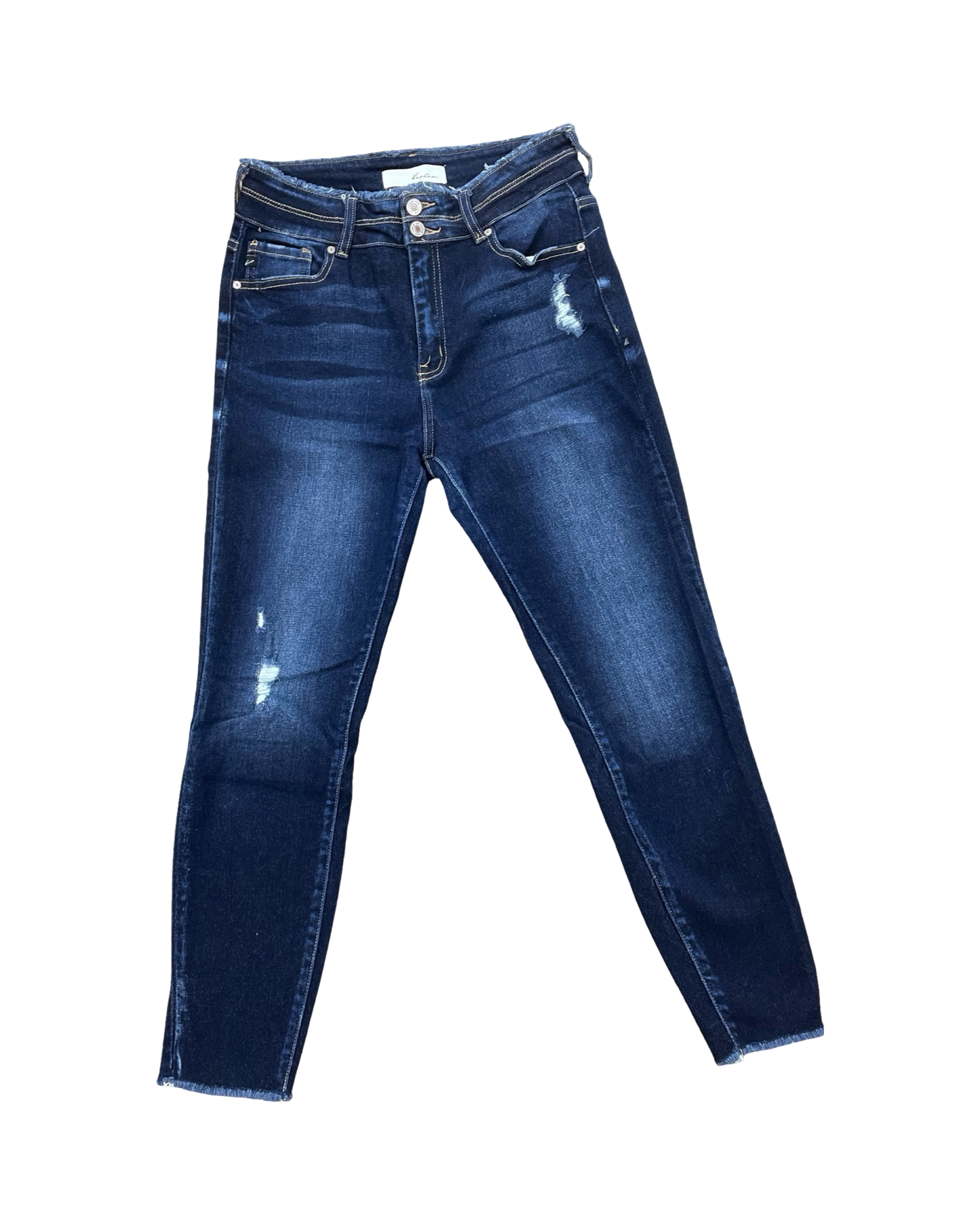 Jeans Skinny By Kancan In Blue Denim, Size:8