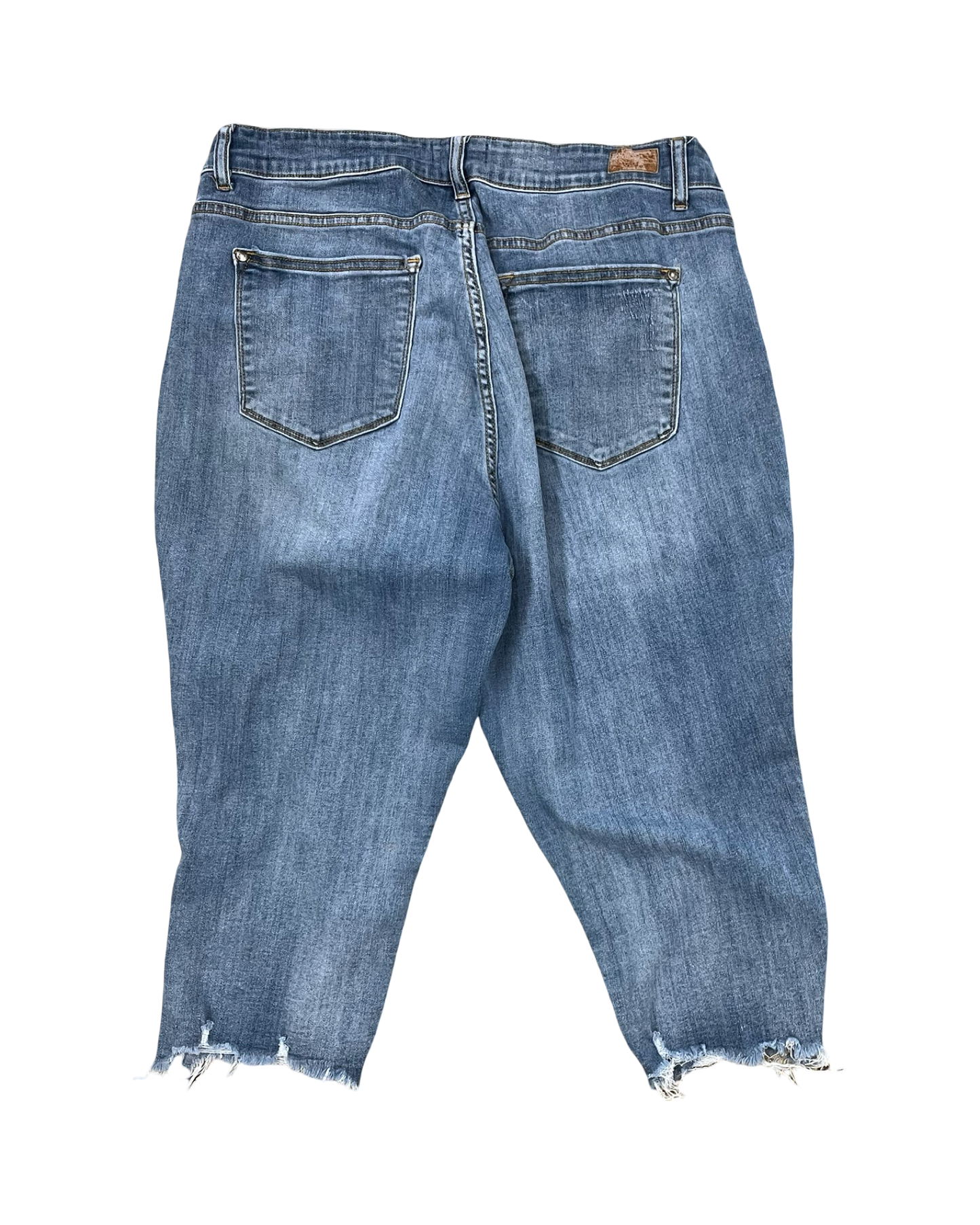 Jeans Cropped By Judy Blue In Blue Denim, Size:20