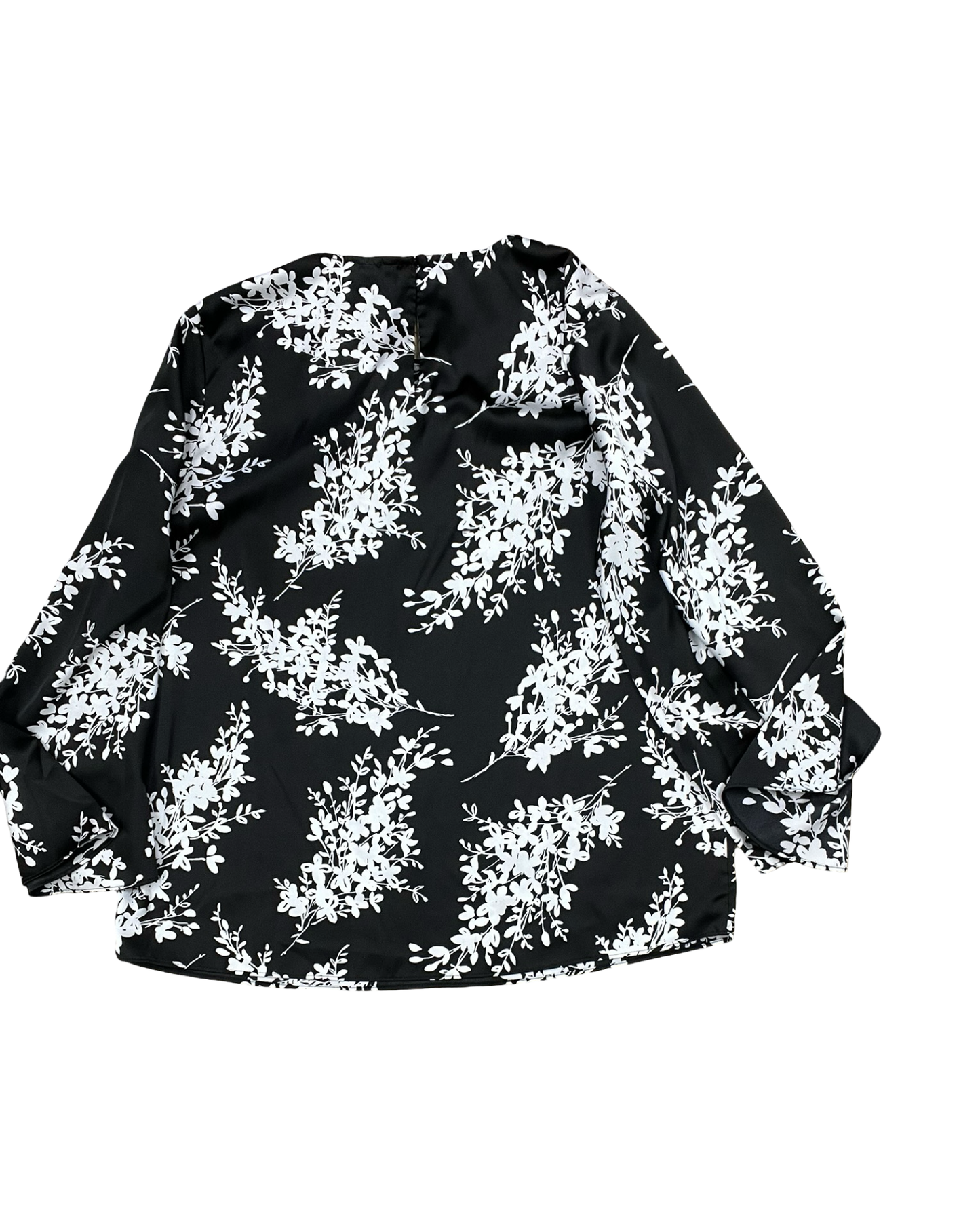 Top 3/4 Sleeve By Anne Klein In Black & White, Size:M
