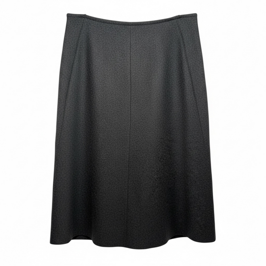 Wool Midi Skirt Designer By Lafayette 148 In Grey, Size: 6