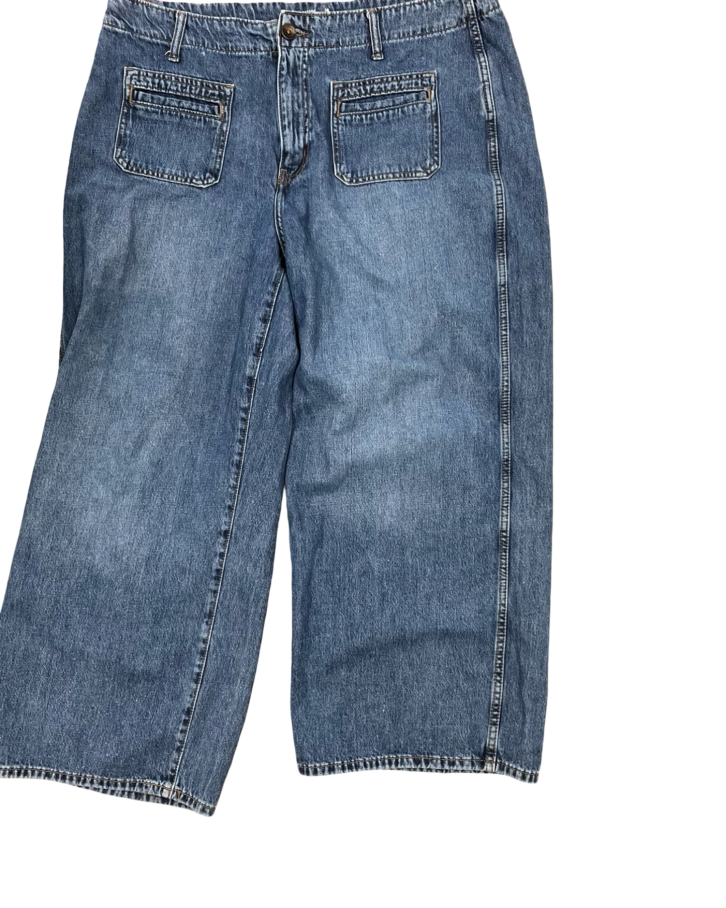 Jeans Wide Leg By Old Navy In Blue Denim, Size:16
